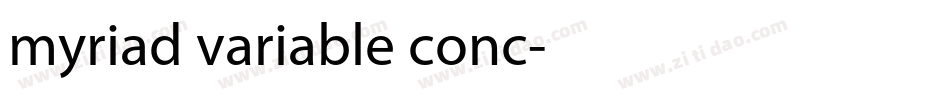 myriad variable conc字体转换